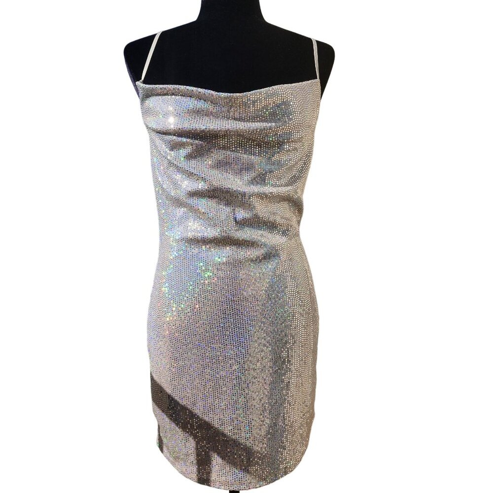 💎🎉♛⚜ Sparkly Dazzling Embellished Shimmering Party Holiday Cocktail Sexy Dress - Picture 11 of 15